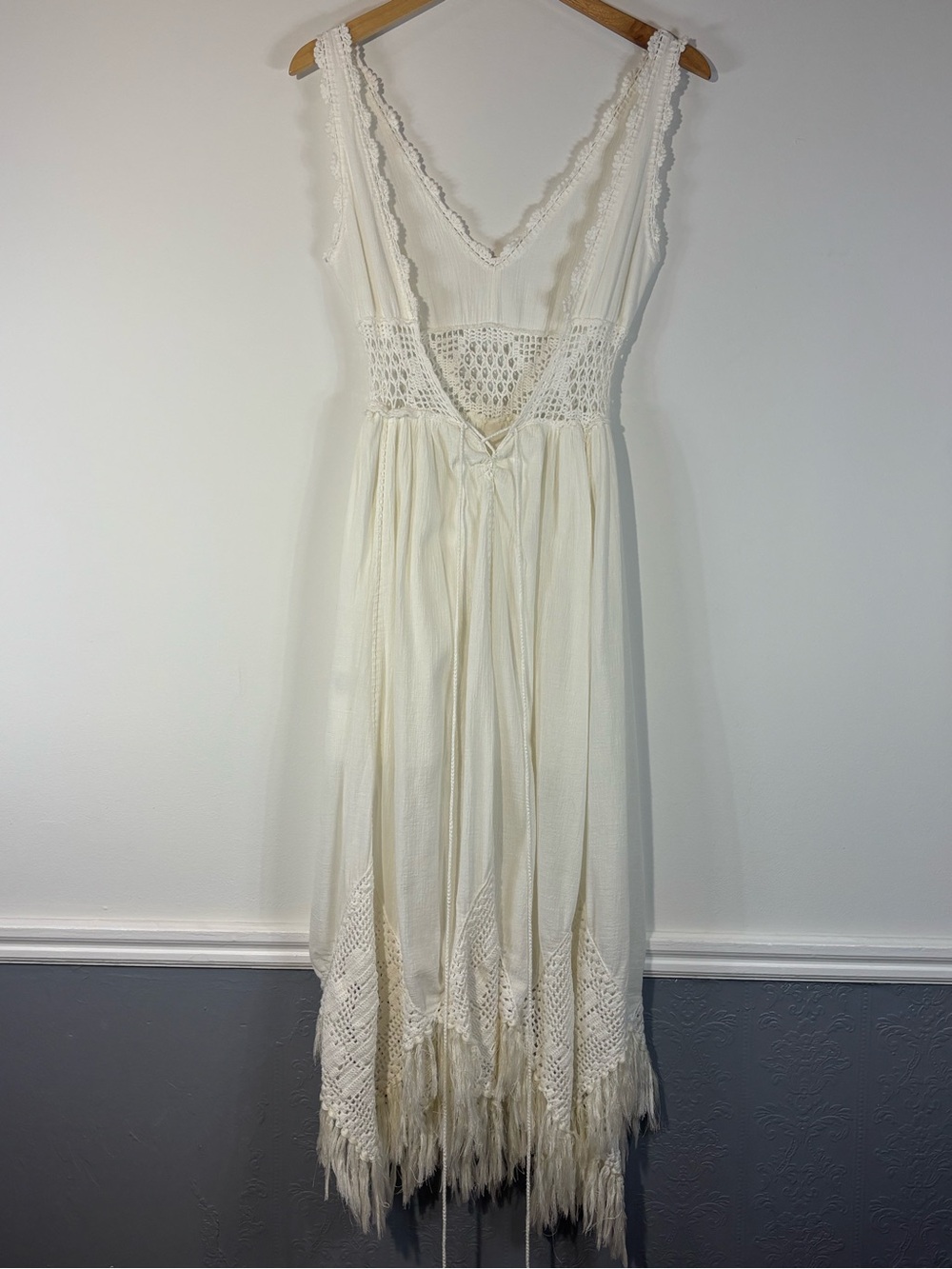 Free people White Moon Diamond Maxi Dress Size XS - Picture 5 of 13